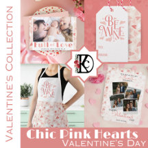 Valentine's Day Chic Pink Heart Pattern Collection