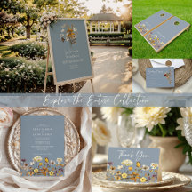 Dusty Blue Wildflower Boho Wedding