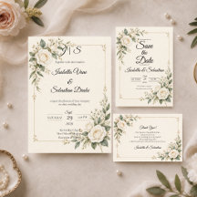 Timeless Ivory Rose Wedding