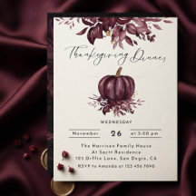 Rustic Burgundy Pumpkin Thanksgiving Suite