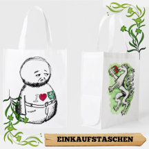Einkaufstaschen mit Wappen im Vintage Style