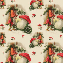 Winter Elves and Gnomes Wrapping Paper