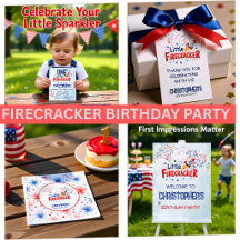 Patriotic 4th Of July Little Firecracker Birthday 
