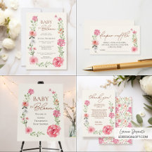 Baby in Bloom watercolor flowers