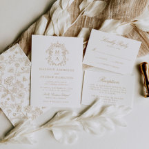 Elegant Gold Chinoiserie Victorian Floral Wedding