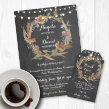 Fall Chalkboard Rustic Wedding Collection