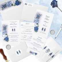 Gay Grooms Regency Blue Roses