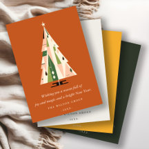 Retro Geometric Christmas Tree Holiday Collection 