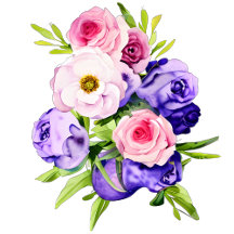 Elegant Floral Watercolor Flowers Wedding Suite