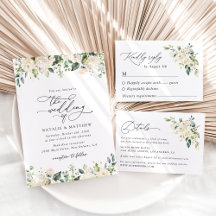 Ivory White Flowers Wedding Collection