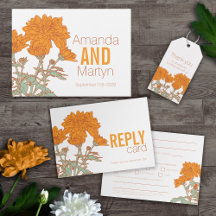 Chrysanthemum orange art fall wedding