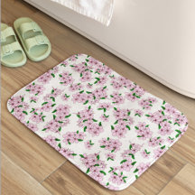 Pink cherry blossom floral watercolor home decor