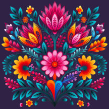 Quinceanera Purple Mexican Floral  Collection