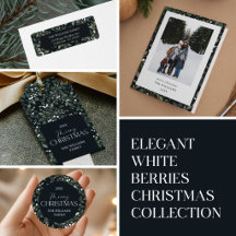 Elegant White Berries Botanical Christmas