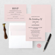 Modern Pink Blush Wedding Collection