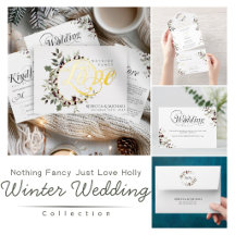 Winter Greenery Holly Berry Wedding Suite