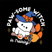 Halloween Dog Witch – Cute Pup on Broom Gift