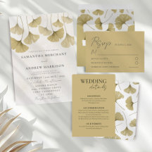 Modern Tropical Ginkgo Wedding Collection