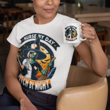 Spooky Nurse by Day Witch by Night Halloween