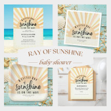 Ray of Sunshine   Summer Beach Baby Shower