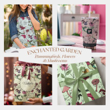 Enchanted Garden: Hummingbirds, Flowers, Mushrooms