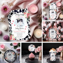 Cute Holy Cow It's A Girl Baby Shower