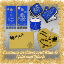 Christmas in Silver & Blue OR Black and Gold