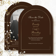Brown Gold Warm Beige Elegant Arch Wedding Suite*