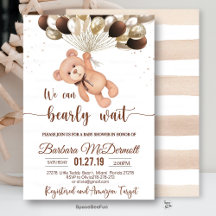 Teddy Bear Baby Shower Brown 