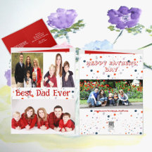 Fathers Day Quote, Daughter Son Family Photo Cards