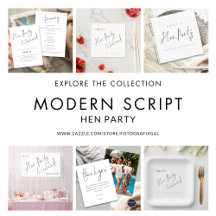 Hen Party Minimalist Black & White 