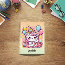 Kawaii Unicorn Notebook Collection