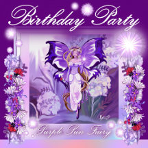 Purple sun fairy birthday & party
