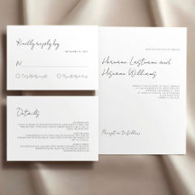 Minimalist Modern Simple Stylish White Wedding