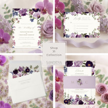  Vintage Lilac Floral Orchid Wedding