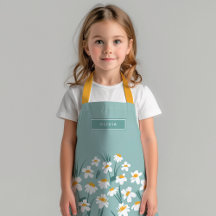 Floral modern daisy blue girly elegant stylish 