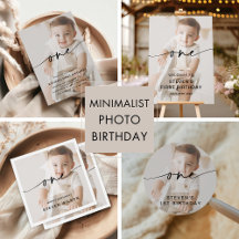 Minimalist Photo Birthday Party Collection