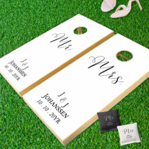 Mr. & Mrs Name Initials Newlywed Anniversary Gifts