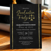 Gilded Black Chalkboard Graduation Collection