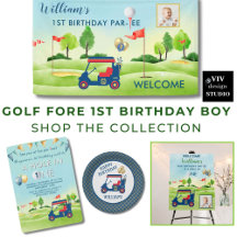 BOY FIRST BIRTHDAY GOLF HOLE IN ONE PAR-TEE