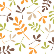 Assorted Leaves Retro Color