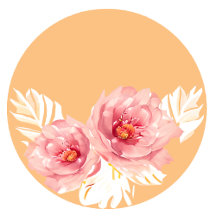 Beautiful Peach and White Floral Wreath