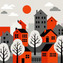 Illustrations of urban landscapes