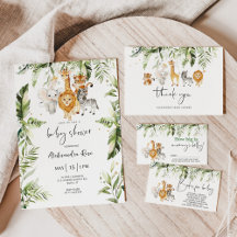 Gender neutral Safari baby shower