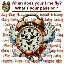 Customizable "Time Flies When" Flying Clock