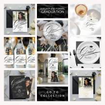 Elegant Script Typography Graduation Celebration