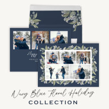 Navy Blue Holiday Greenery