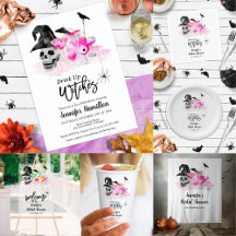 Drink Up Whitches Halloween Bridal Shower Magenta
