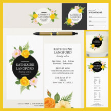 Minimal Floral Wreath Beauty Salon Business Suite