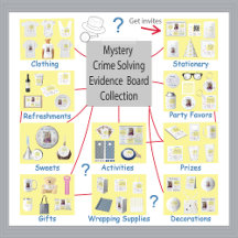 Mystery Crime Solving Evidence Board 